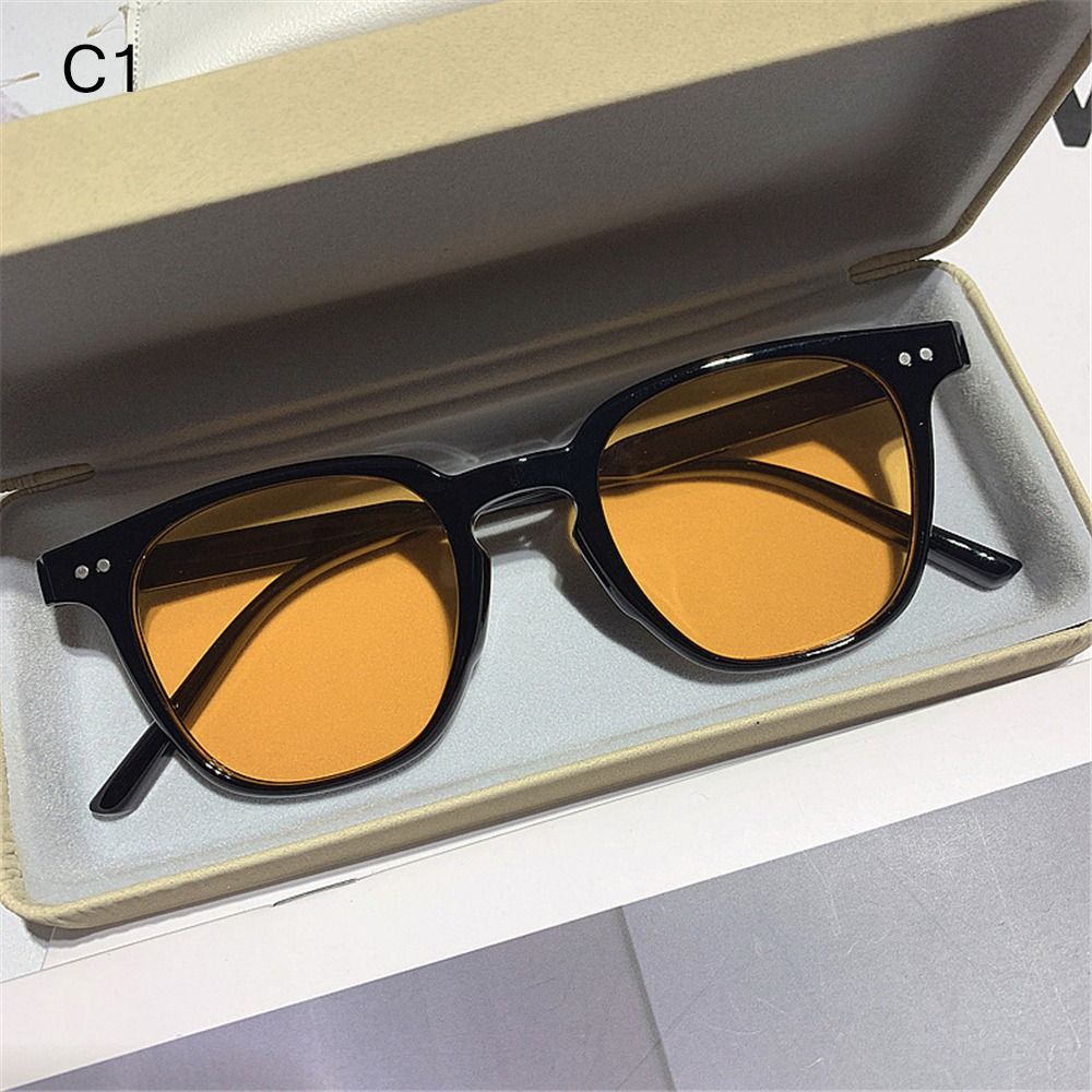 Sunglasses Oversized Square - レトロブラックアイウェア ヴィンテージメンズシェード スクエアサングラス オーバーサイズサングラス
