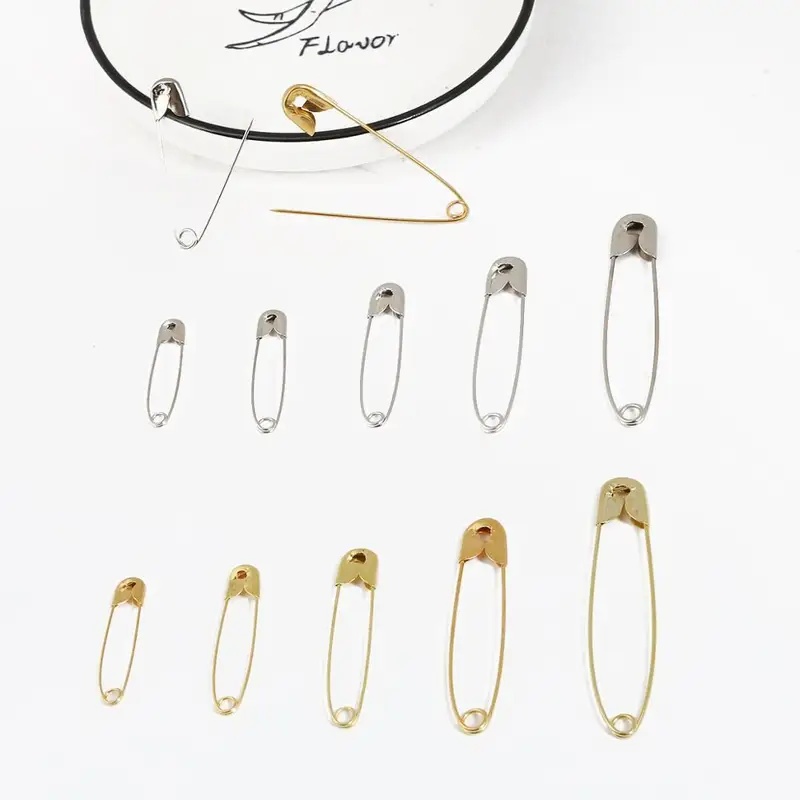 Brooch Pin Gold - 50/100/150個入り ゴールドシルバーセーフティピン 6-12MM メタルクリップ DIY縫製ツール アクセサリー