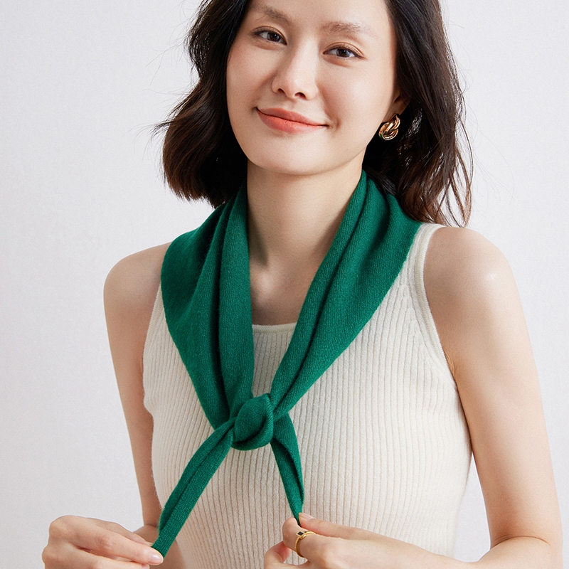 Women'S Winter Accessories Set - 女性のための三角形のスカーフ、100% ヤギのカシミア、小さなショール、ネックウォーマー、appique、多目的牛革、パシュミナ、ソフトニットアクセサリー、春