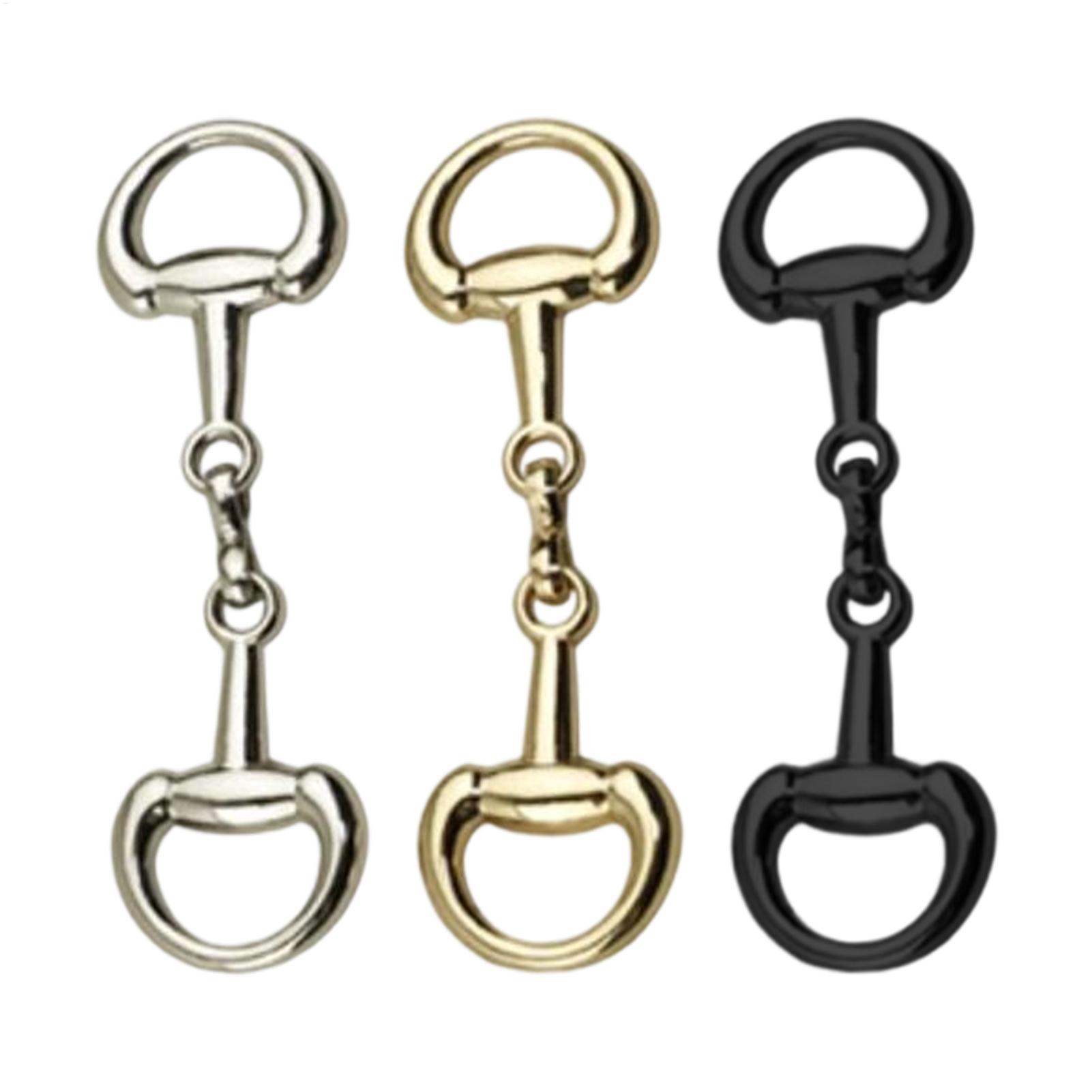 Wallet Chain Bag - ダブルDリングスナッフルビット合金馬具用接続金具Dリングスナッフルビットコネクター、靴の装飾、ローファー、財布用