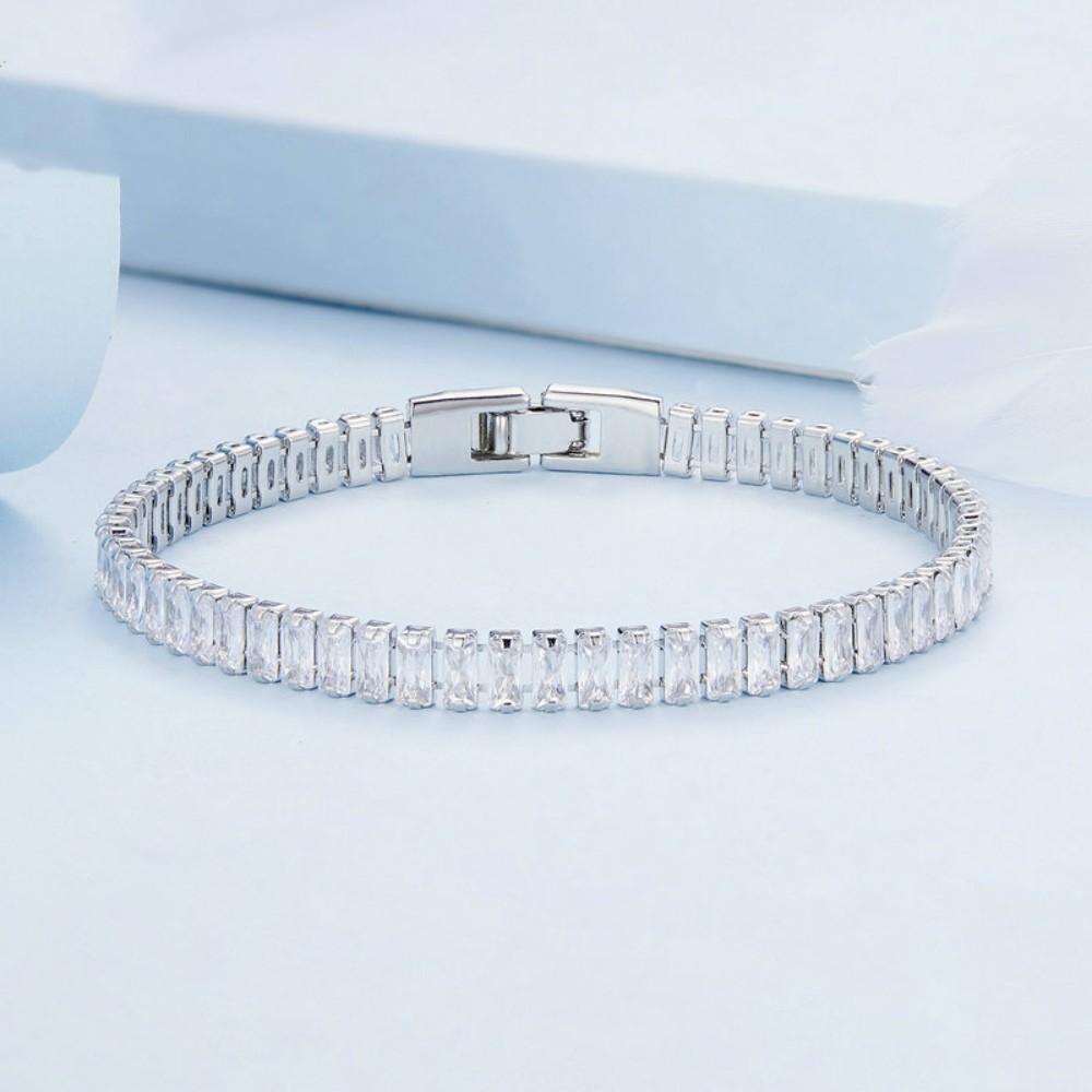 Resin Bangle Bracelet - Buyee 925 スターリングシルバー高級ブレスレットライトホワイトクリスタルブレスレット女性のファッション結婚式ファインジュエリーブレスレットギフト