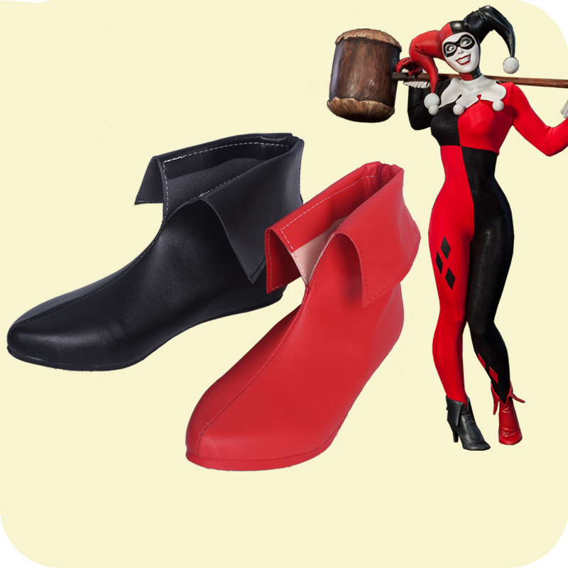 Women'S Harley Quinn Accessories - アーカムナイト-女性と大人のためのカスタムコスプレブーツ,革のブーツ,さまざまな色