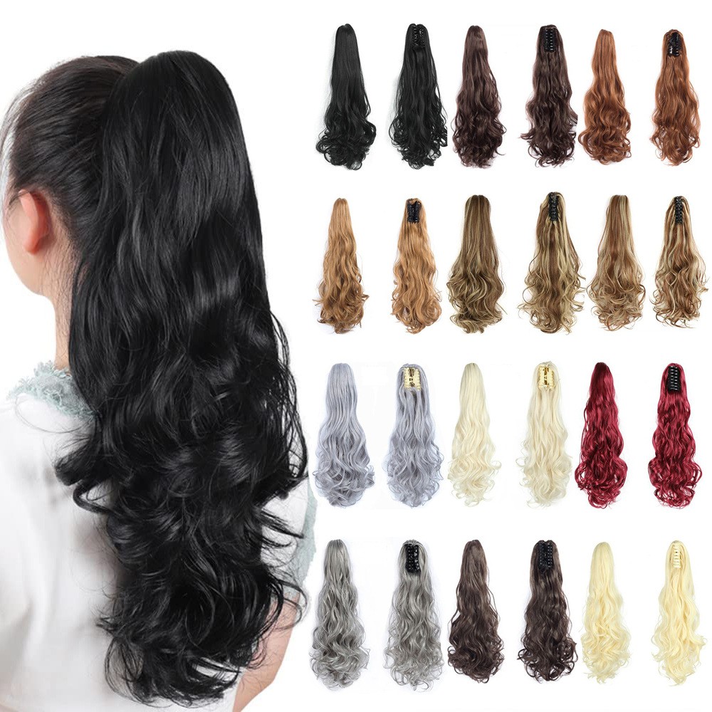 合成ポニーテールエクステンション クリップ式ヘアアクセサリー - Hair Claw Clip Set のレビューと価格