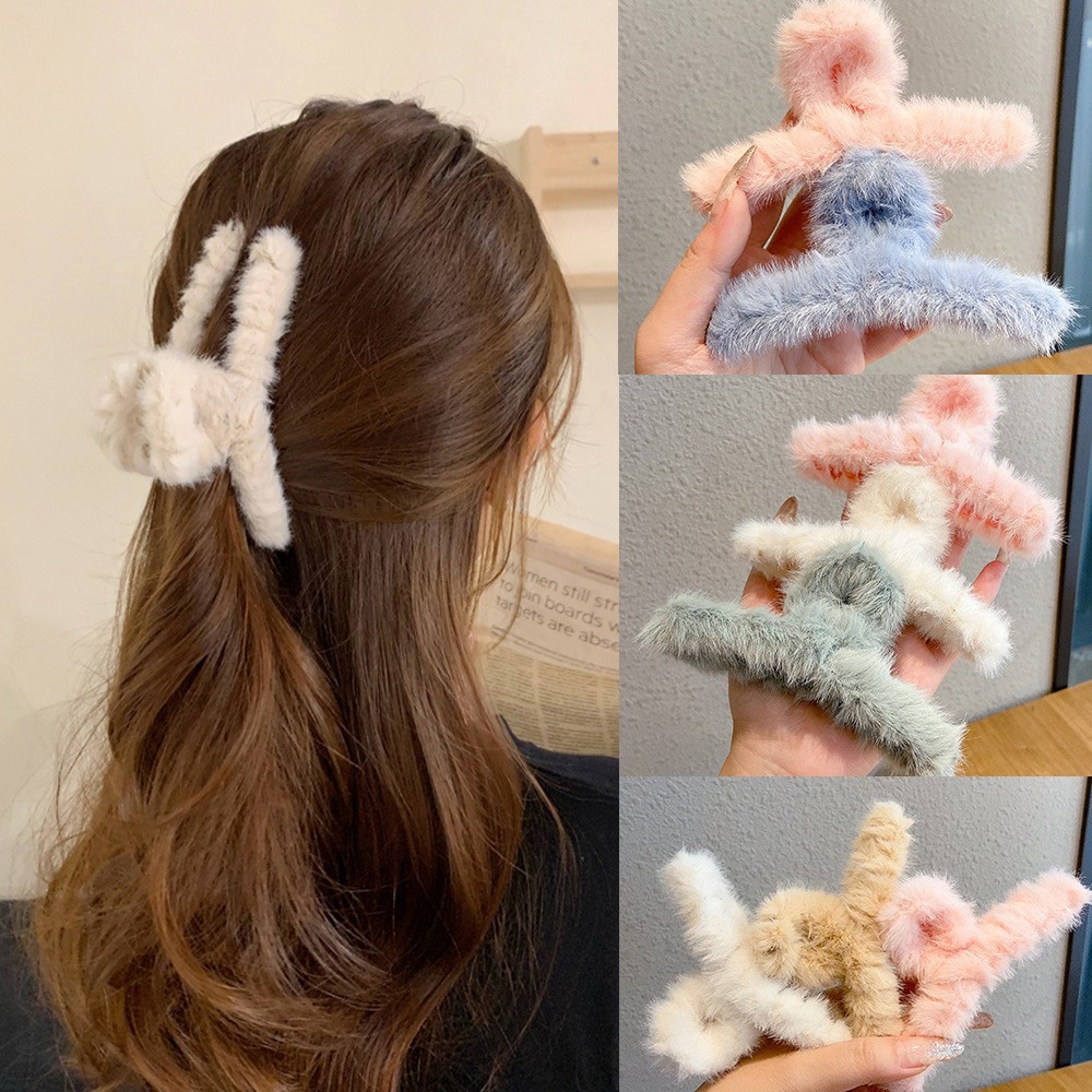 ふわふわぬいぐるみフェイクファービッグカニ毛爪クリップ女性女 - Women'S Winter Accessories Set のレビューと価格