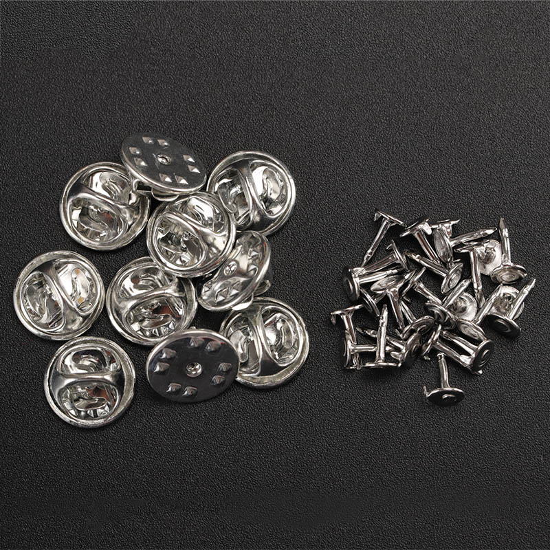 50セット/ロットゴールドロジウム銅ネイルタイタックラペルピ - Brooch Pin Gold のレビューと価格