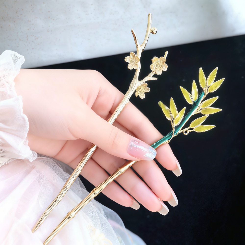 エナメル合金ヘアピン女性のための中国漢服挿入ヘアスティックピ - Women'S Formal Accessories のレビューと価格