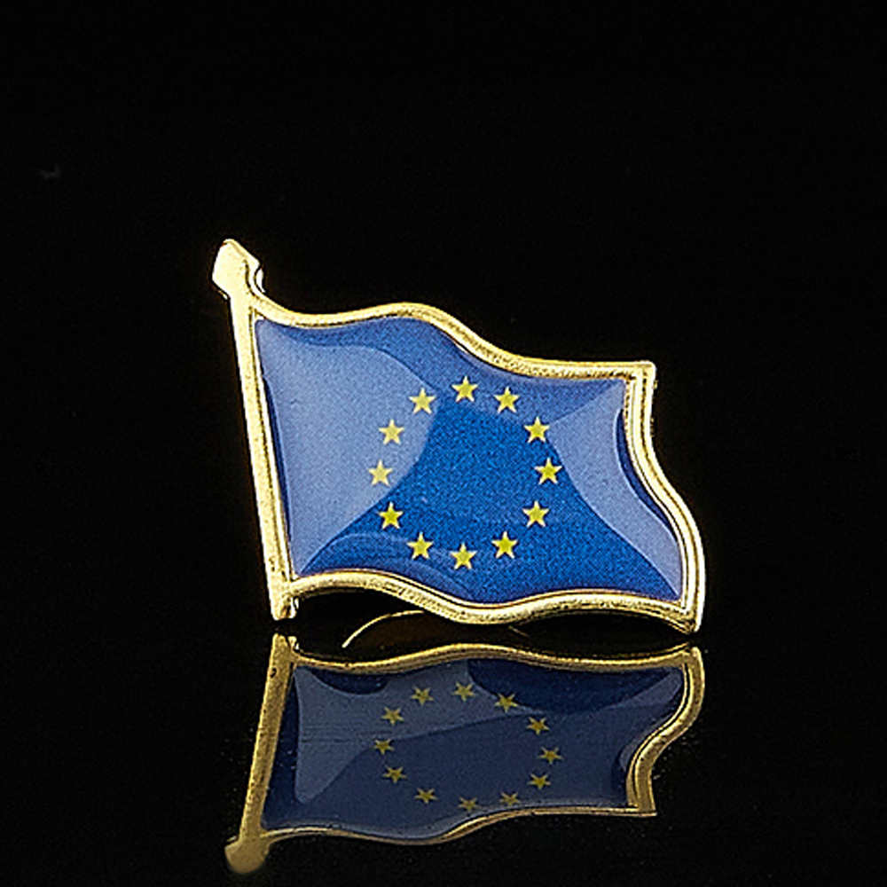 欧州連合の愛国心のバッジ、金メッキの手を振る旗の襟、スーツや - Brooch Pin Gold のレビューと価格