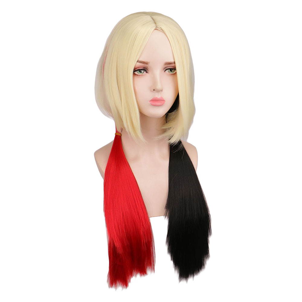 女性のためのカーリーとクインのコスプレウィッグ,ヘアウェーブ - Women'S Harley Quinn Accessories のレビューと価格