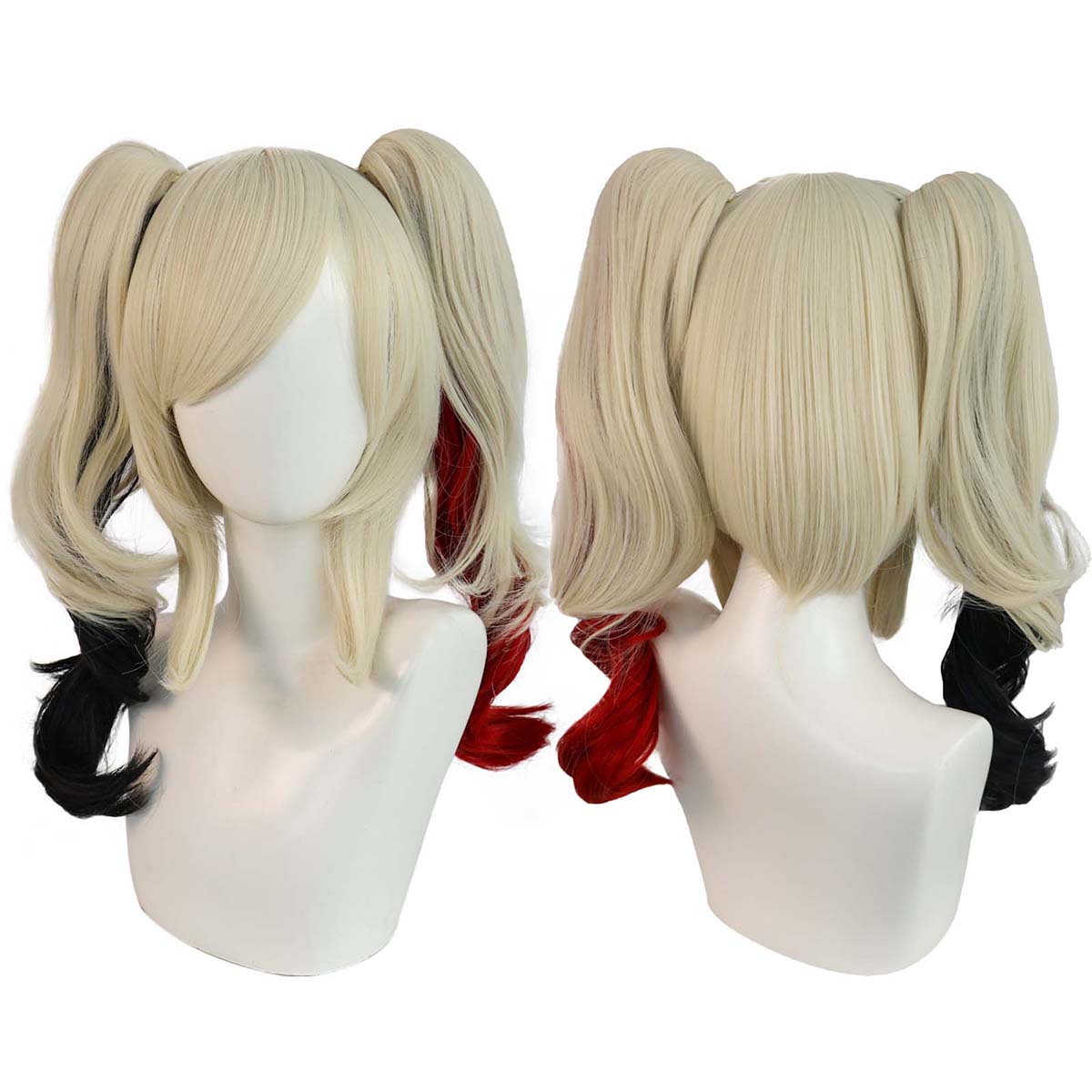 ハーレー・クイン コスプレウィッグ ブロンド レッド ブラッ - Women'S Harley Quinn Accessories のレビューと価格