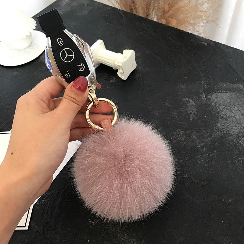 2024 ふわふわリアルキツネの毛皮ボール Poms キーホ - Women'S Emo Accessories のレビューと価格