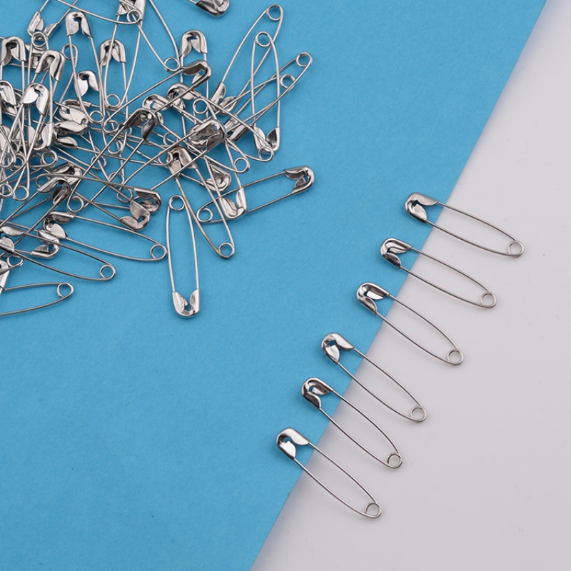 100 ピース/ロットステンレス鋼安全ピン 18-53 ミリ - Brooch Pin Gold のレビューと価格