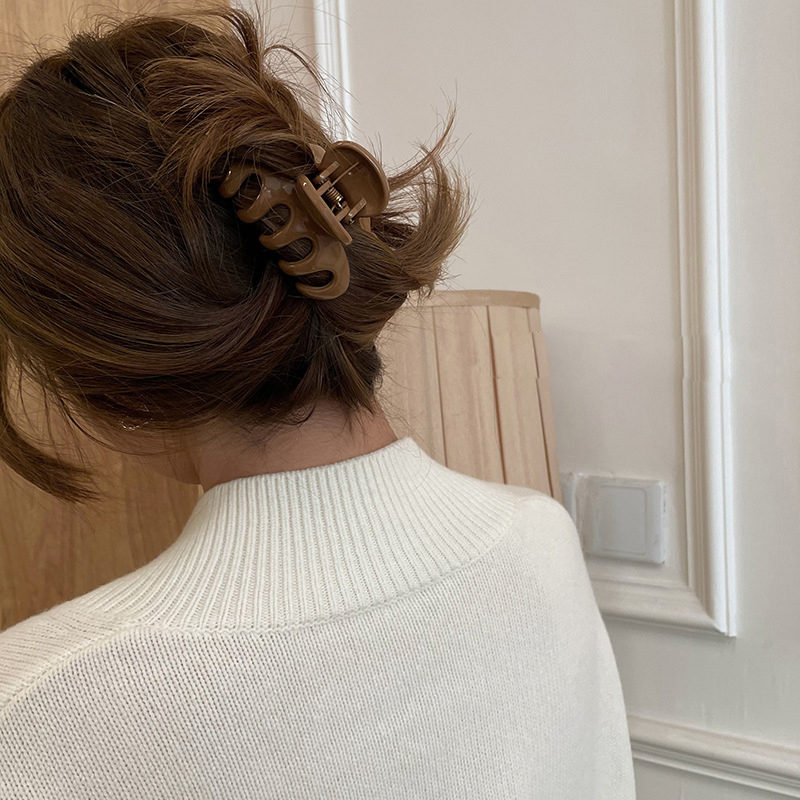 新しいキャンディーカラーのヘアクリップ女性のためのアクリルヘ - Hair Claw Clip Set のレビューと価格