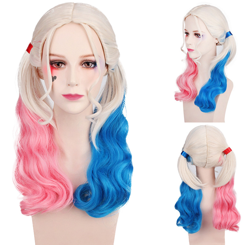 ハロウィン小道具 ハーレー・クイン コスプレ ピンクとブルー - Women'S Harley Quinn Accessories のレビューと価格