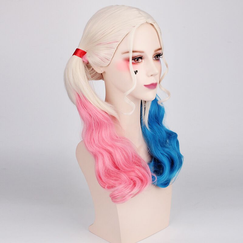 ハロウィン小道具 ハーレー・クイン コスプレ ピンクとブルー - Women'S Harley Quinn Accessories のレビューと価格