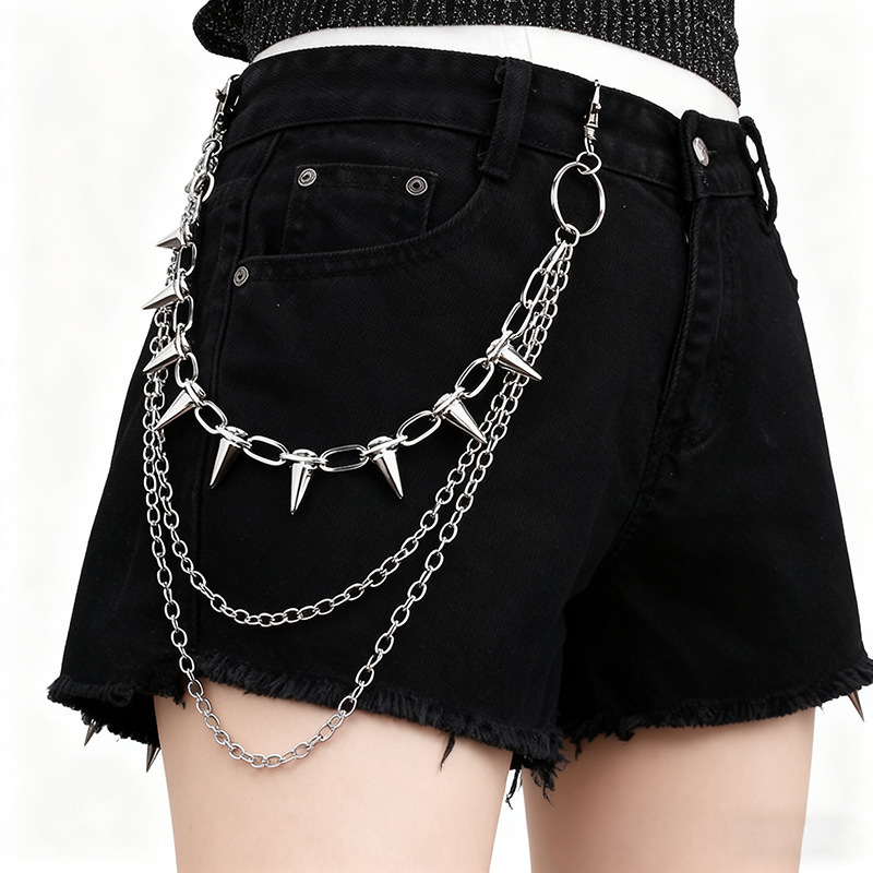 ユニセックス ヒップホップ パンクロック メタル ウエストチ - Wallet Chain Bag のレビューと価格