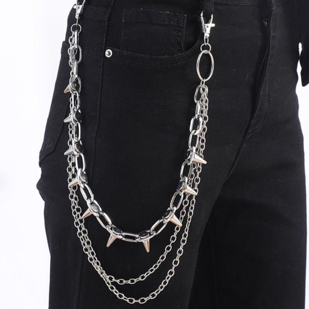 ユニセックス ヒップホップ パンクロック メタル ウエストチ - Wallet Chain Bag のレビューと価格