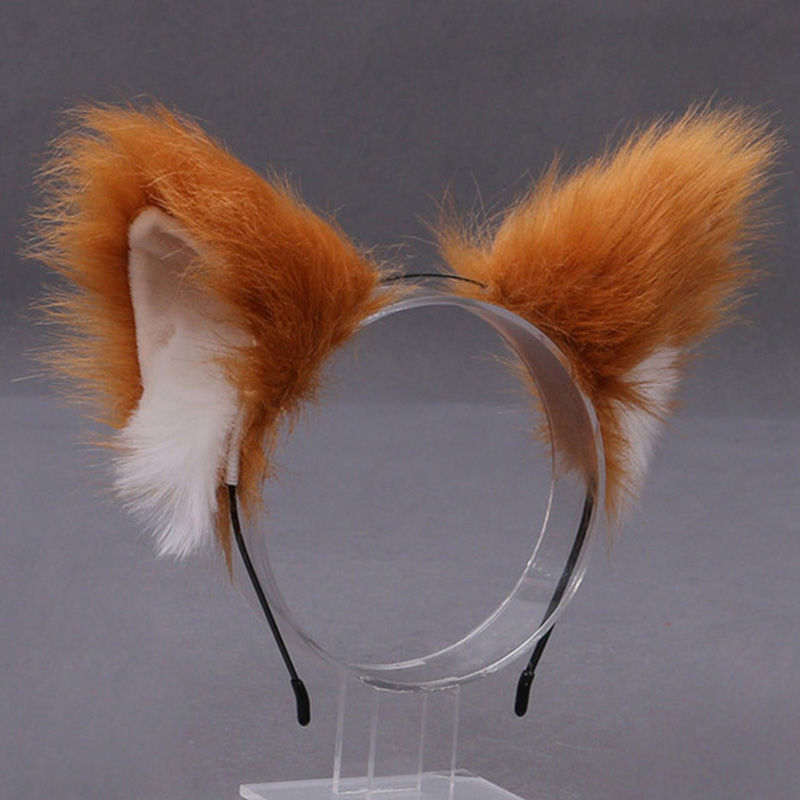 ふわふわキツネ猫耳ぬいぐるみヘッドバンドソフト毛皮のようなヘ - Women'S Formal Accessories のレビューと価格