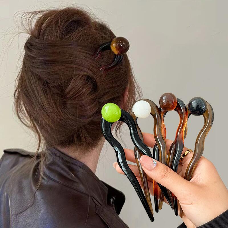 ファッションカラーパール U 字型ヘアスティックヘアピンヘア - Women'S Formal Accessories のレビューと価格