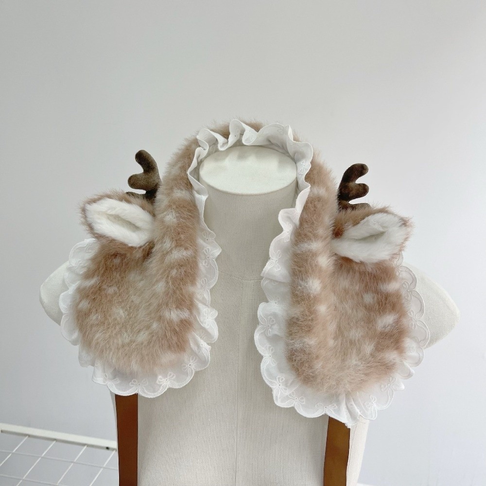 クリエイティブかわいいヘラジカ暖かいスカーフ防寒肥厚ヘアバン - Women'S Winter Accessories Set のレビューと価格