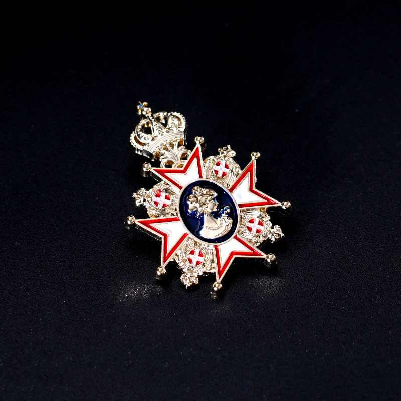 人気のメタル型電気メッキゴールドクラウン,美容ヘッド,点線の - Brooch Pin Gold のレビューと価格