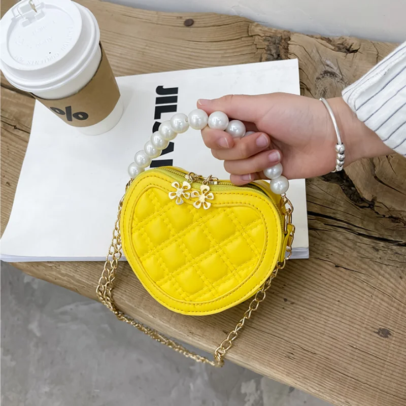 小さな女の子のためのハート型のショルダーバッグ,かわいい小さ - Wallet Chain Bag のレビューと価格
