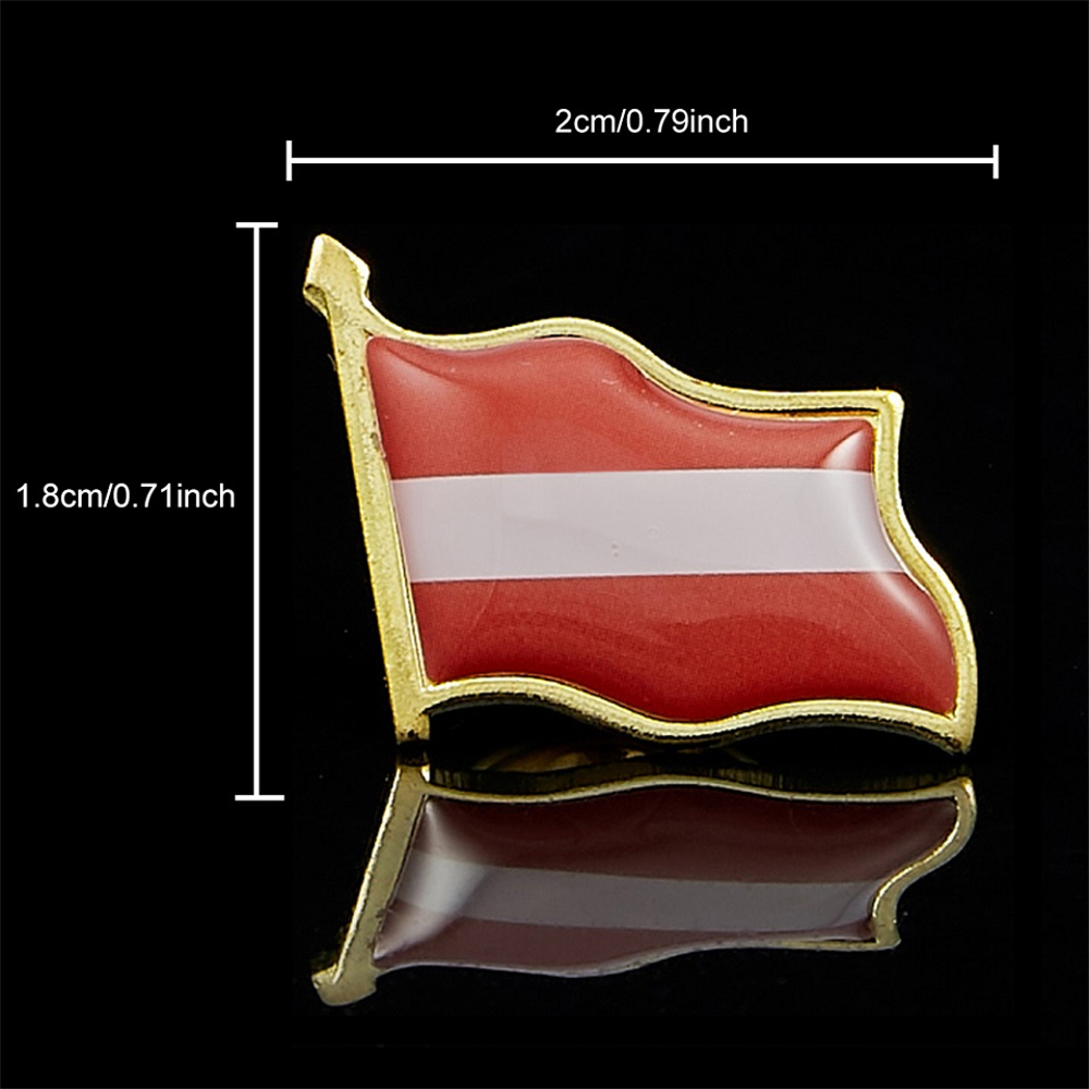 オーストリアウェーブ国家エポキシ旗、金メッキブロケーラペルピ - Brooch Pin Gold のレビューと価格