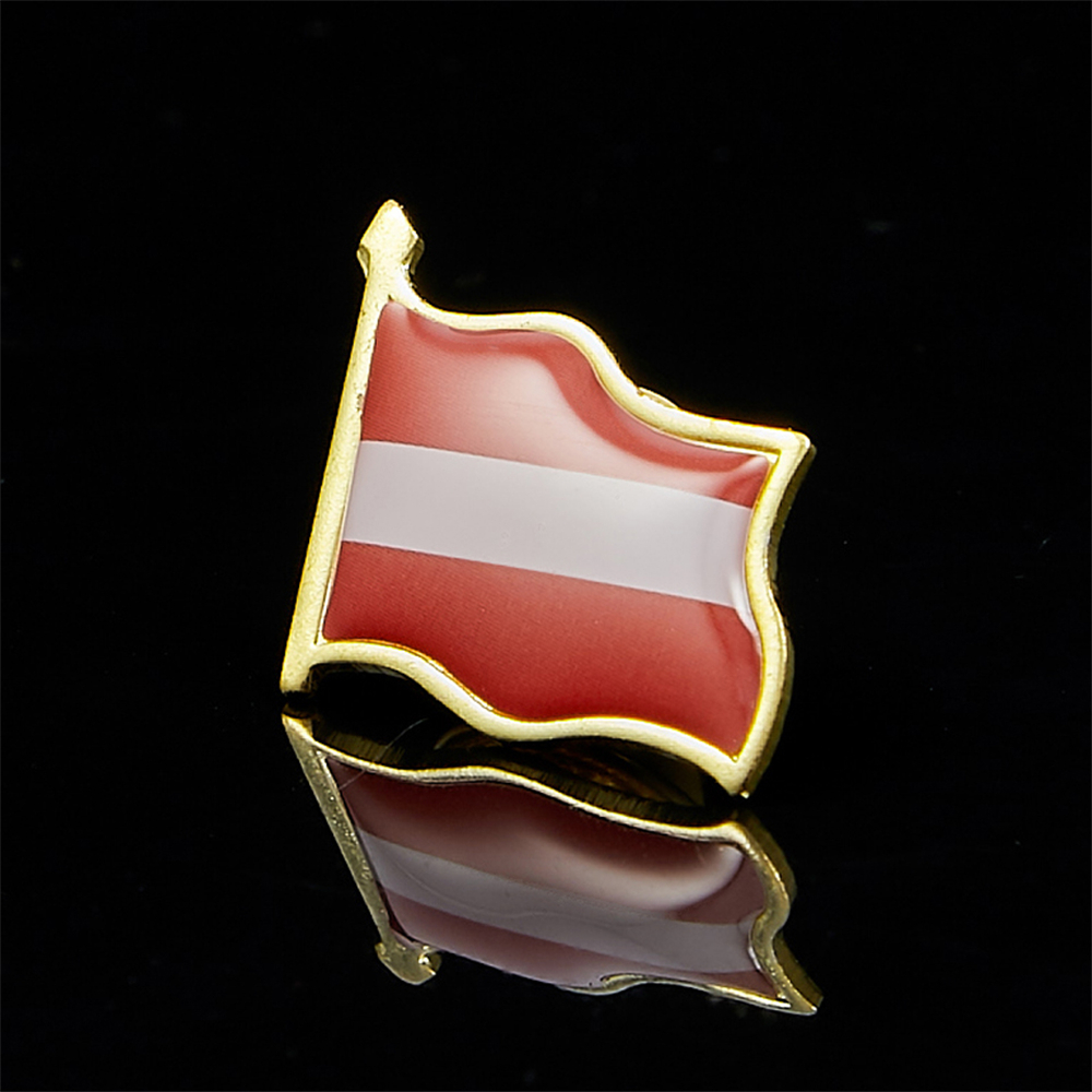 オーストリアウェーブ国家エポキシ旗、金メッキブロケーラペルピ - Brooch Pin Gold のレビューと価格