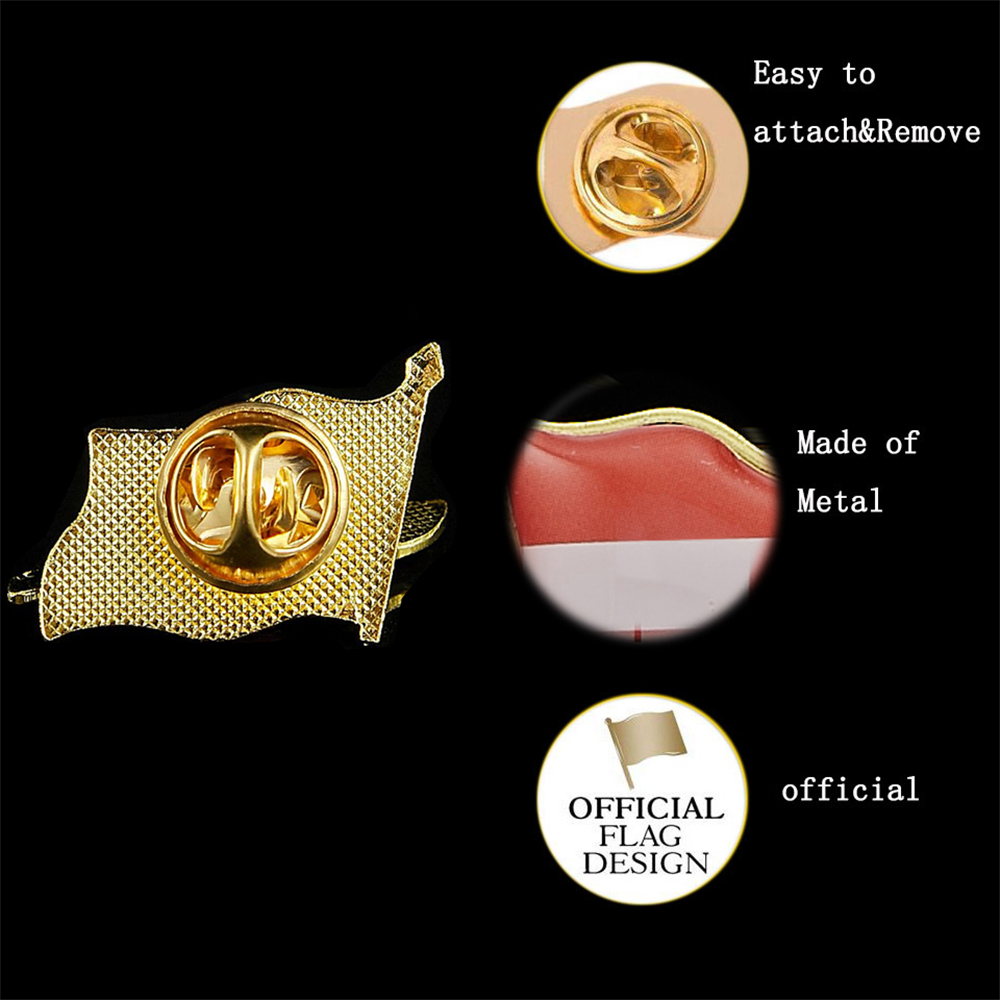 オーストリアウェーブ国家エポキシ旗、金メッキブロケーラペルピ - Brooch Pin Gold のレビューと価格