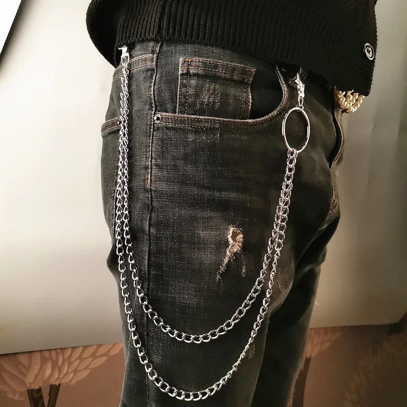 レイヤーメタルベルトチェーンパンクフックメタルウエストウォレ - Wallet Chain Bag のレビューと価格