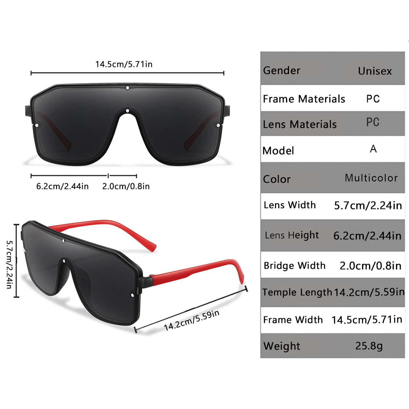 新しいブランドスクエアビッグフレームサングラス男性女性ファッ - Sunglasses Oversized Square のレビューと価格