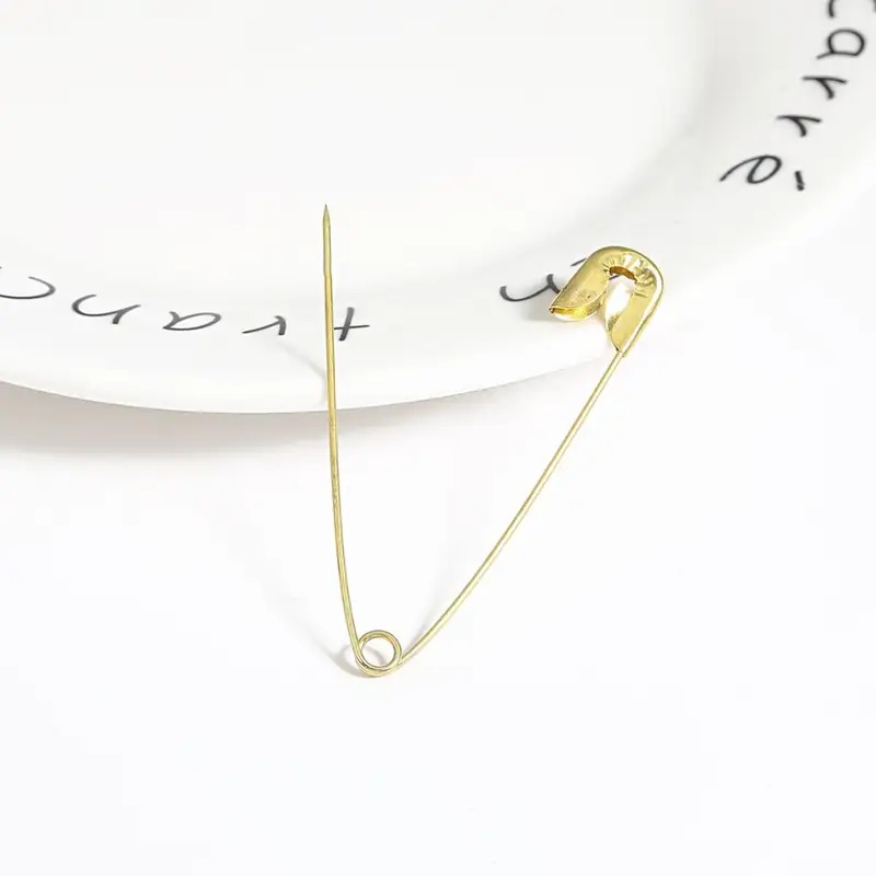 50/100/150個入り ゴールドシルバーセーフティピン  - Brooch Pin Gold のレビューと価格