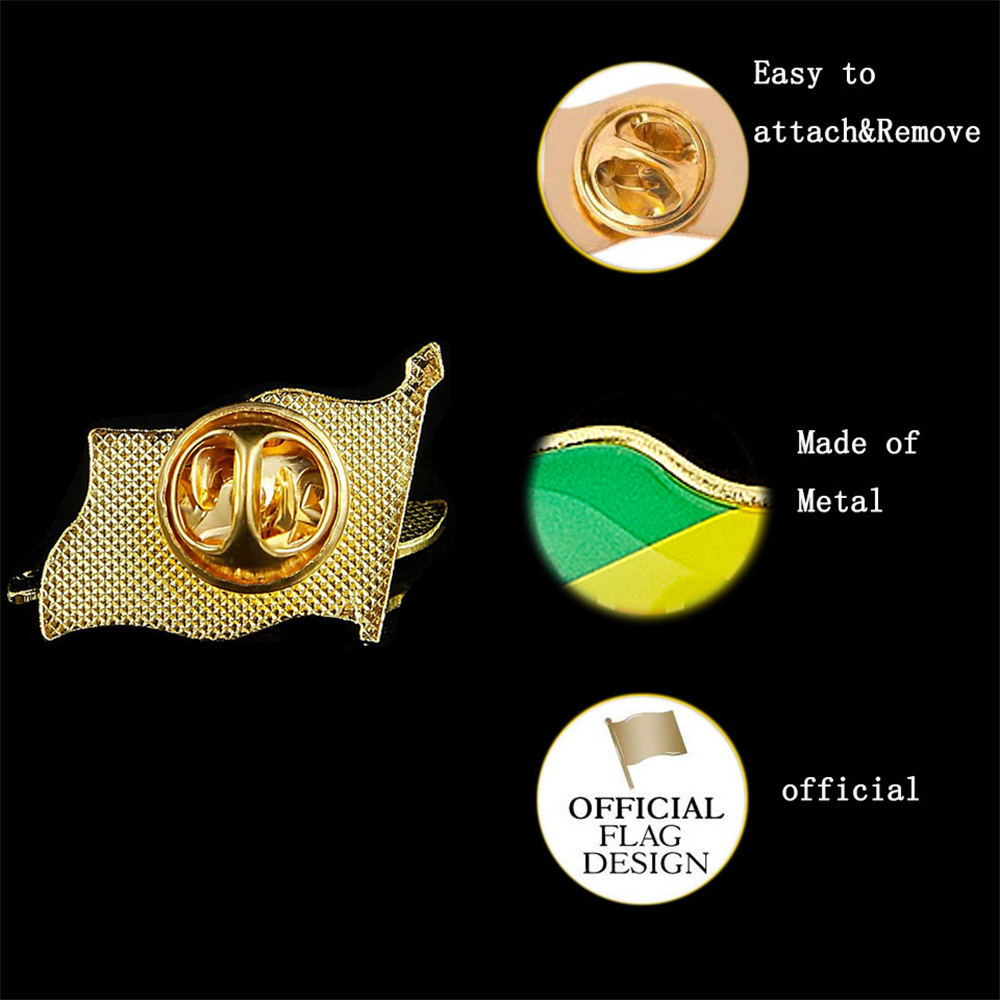 ボーイフレンドのための金メッキバッジ、drc、アフリカの国、 - Brooch Pin Gold のレビューと価格