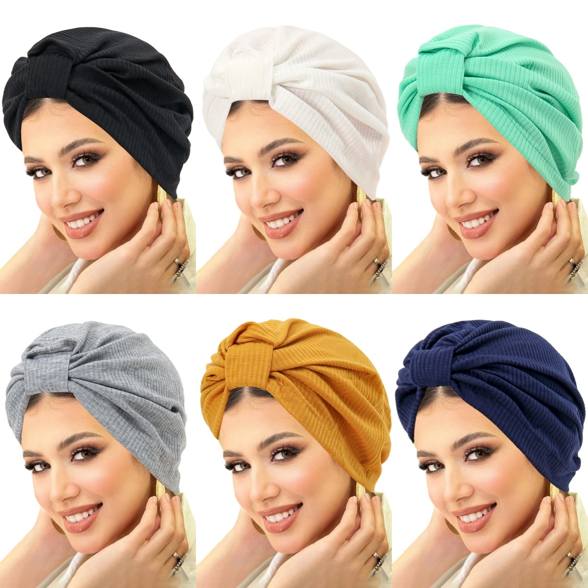 新しいソリッドカラーの女性イスラム教徒ヒジャーブキャップラッ - Women Accessories India のレビューと価格