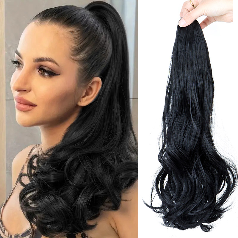 合成ロングカーリーポニーテールヘアエクステンションアクセサリ - Hair Claw Clip Set のレビューと価格