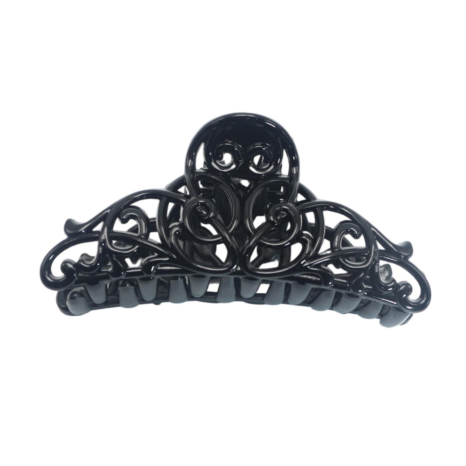 4 個黒プラスチックヘアクロー詰め合わせ中空花柄サメクリップ - Hair Claw Clip Set のレビューと価格