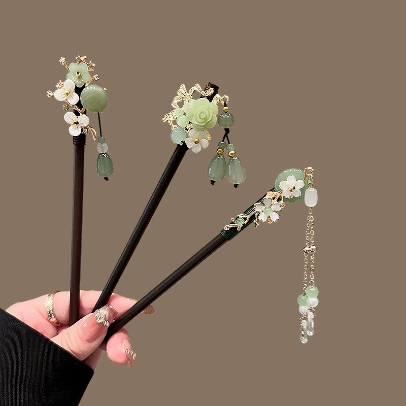 アンティーク木製ヘアピン女性のエレガントなヘアスティック新中 - Women'S Formal Accessories のレビューと価格