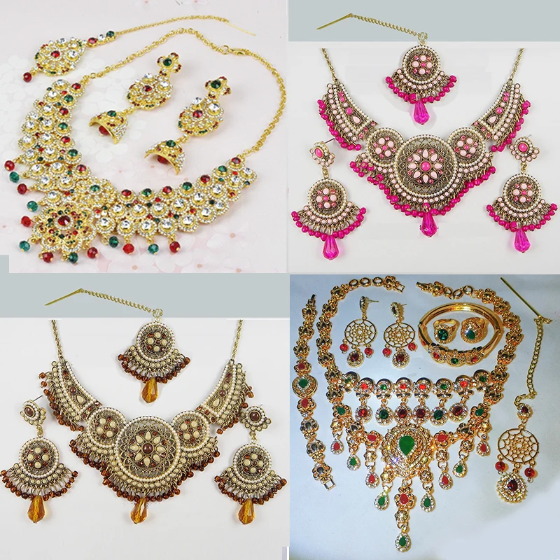 女性のためのインドのジュエリーセット,パフォーマンスネックレ - Women Accessories India のレビューと価格