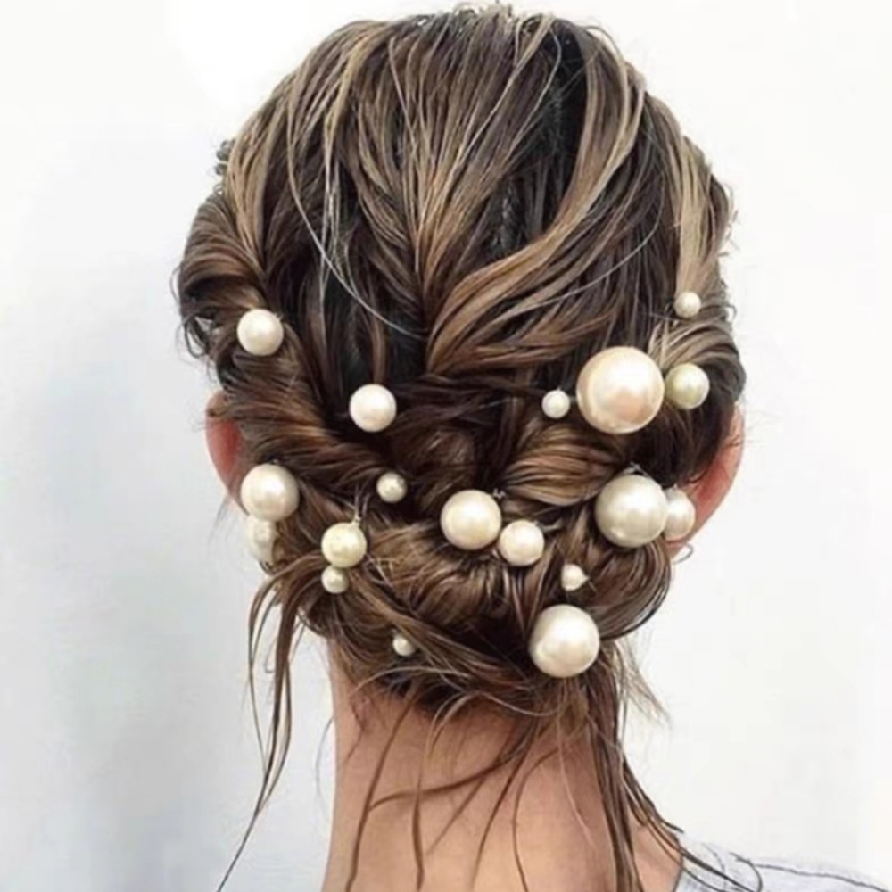 パールクリスタルヘアピンコームセットブライダルウェディングヘ - Women'S Formal Accessories のレビューと価格