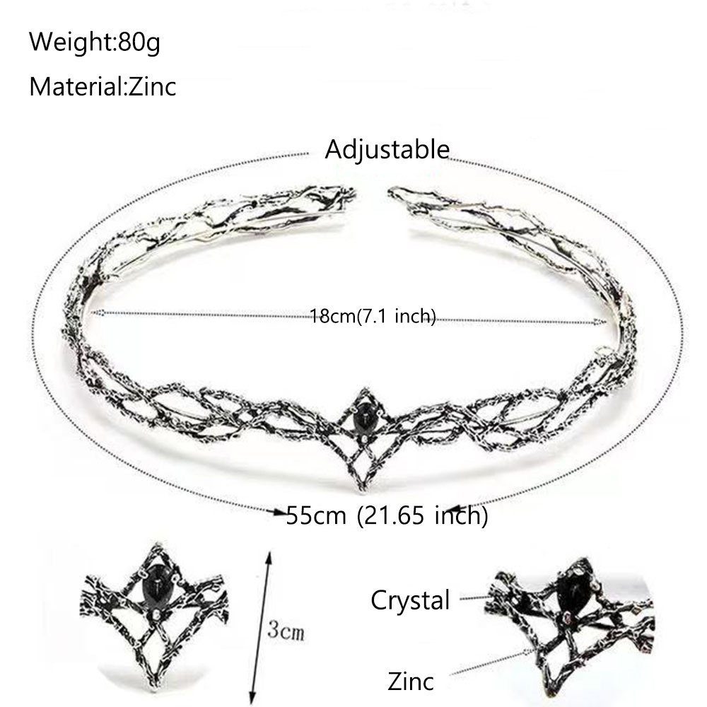 調節可能なヴィンテージソーンヘアティアラ女性/男性用王冠ヘッ - Women'S Formal Accessories のレビューと価格