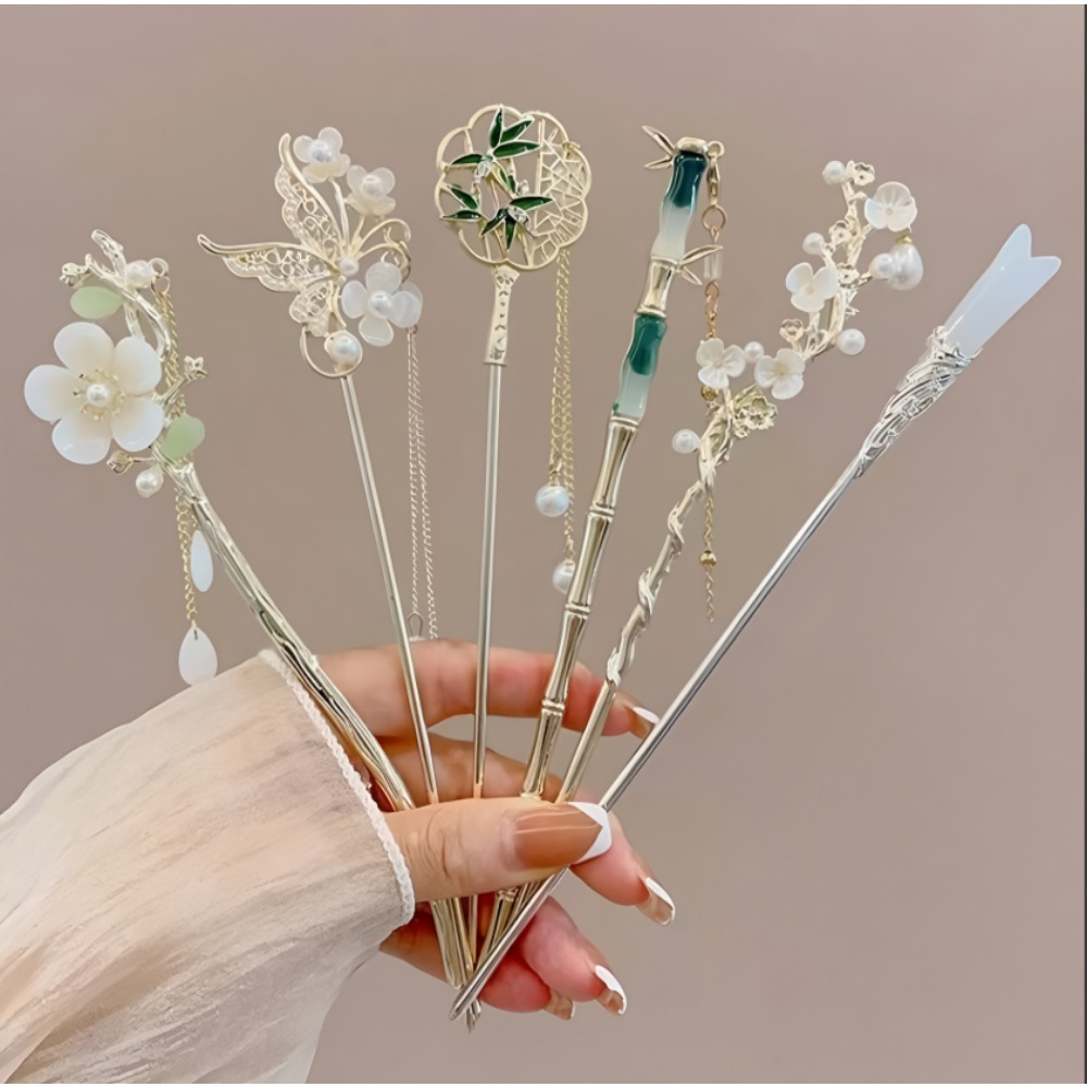 1/6 個エレガントな中国風のタッセルヘアスティック伝統的な - Women'S Formal Accessories のレビューと価格
