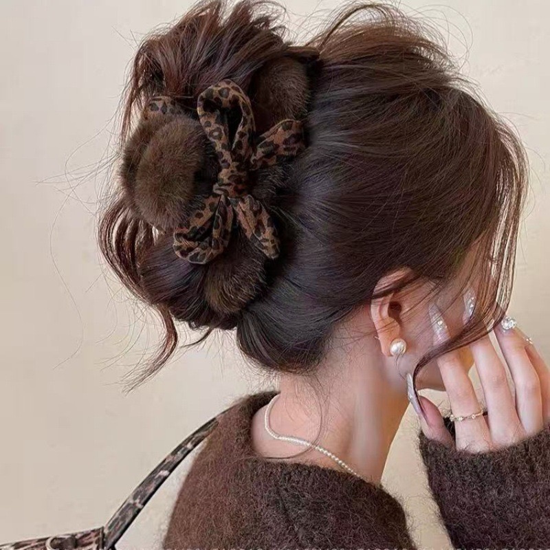 1個入り 高級感のあるヒョウ柄リボンヘアクリップ、フェイクミ - Women'S Winter Accessories Set のレビューと価格