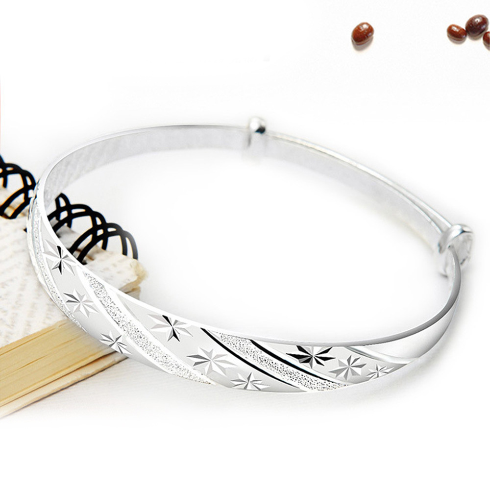 ホットセールファッション 925スターリングシルバー ラウン - Resin Bangle Bracelet のレビューと価格