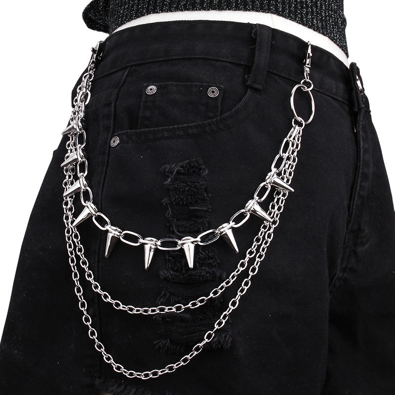 ヒップホップ パンクロック メタルパンツ ウエストチェーン  - Wallet Chain Bag のレビューと価格