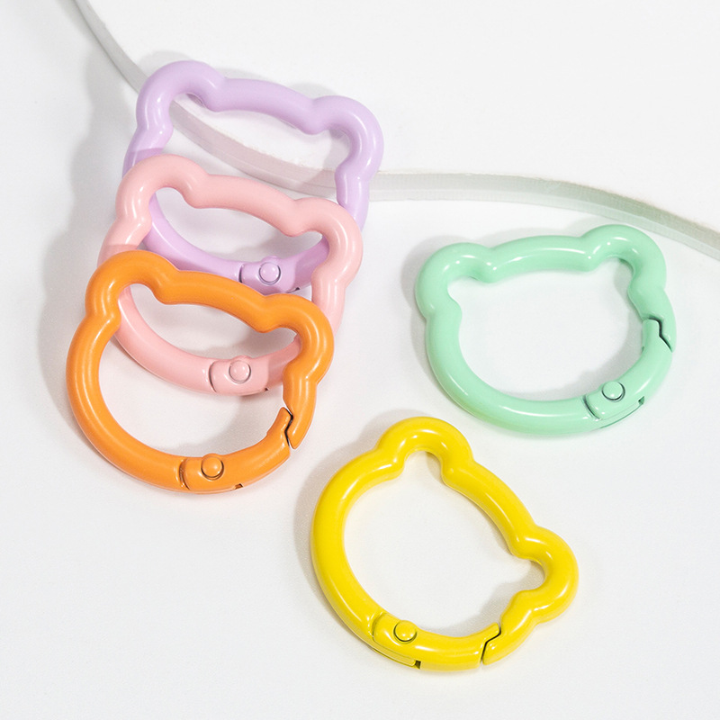 5個入り キュートなハート型猫キーホルダー リング カラビナ - Wallet Chain Bag のレビューと価格