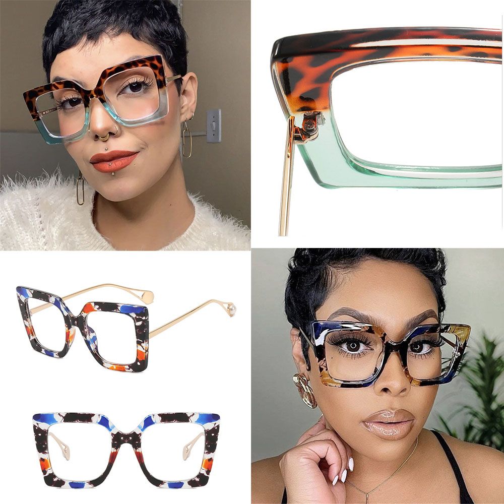 新しい正方形の光学メガネ,ファッショナブルなアンチブルーサン - Sunglasses Oversized Square のレビューと価格