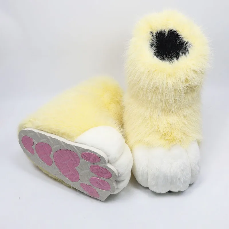 1 ペア着ぐるみ足足靴キットぬいぐるみ毛皮のようなブーツ着ぐ - Women'S Winter Accessories Set のレビューと価格