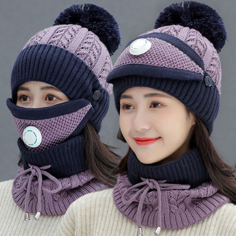 2026 冬のファッション無地サイクリングキャップセット暖か - Women'S Winter Accessories Set のレビューと価格