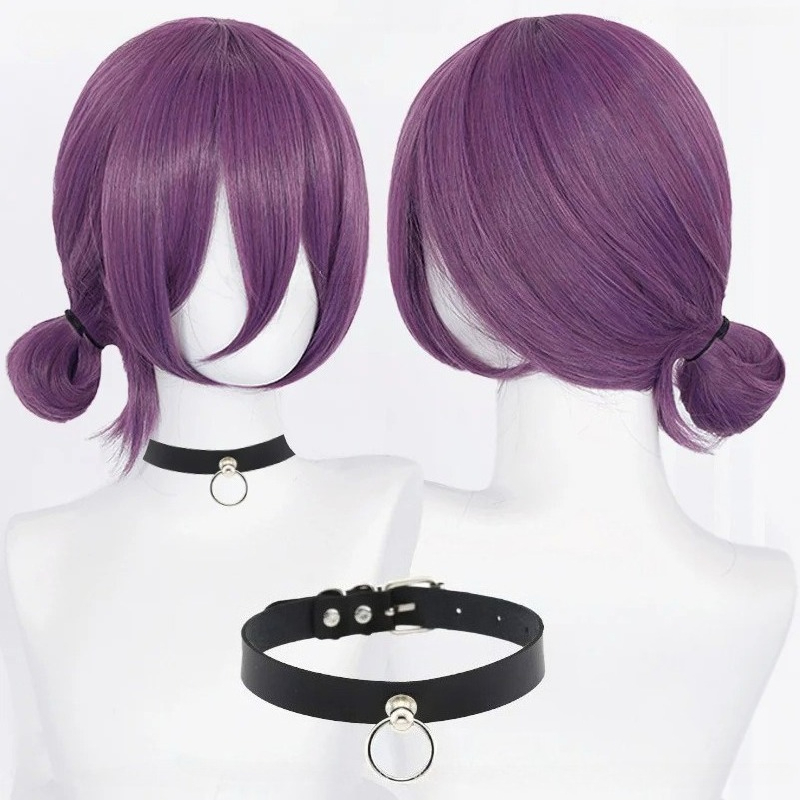 アニメレゼコスプレウィッグ 45 センチメートル紫ウィッグチ - Women'S Formal Accessories のレビューと価格